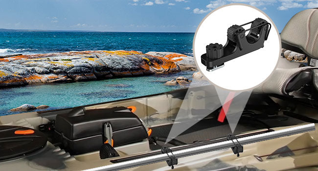 2 PCS Extend Kayak Paddle Holder Kayak Track Mount Accessories for Holding Standard Paddle Kayak Oar Holder Kayak Rail Fishing
