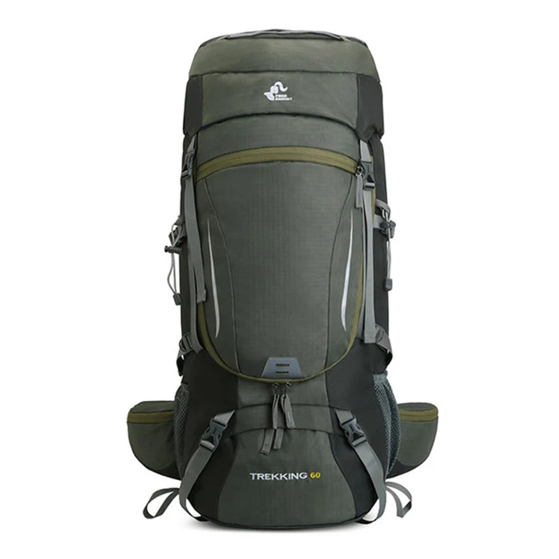 Men's 60L Large Hiking Mountaineering Backpack Climbing Hiking Backpack Camping Backpack Sport Outdoor Rucksack Bag XA108Y