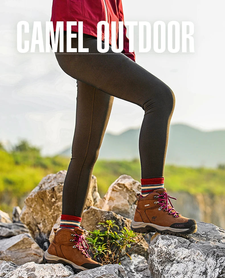 GOLDEN CAMEL Waterproof Hiking Shoes Men and Women Outdoor Anti-Slip Climbing Trekking Shoes for Men 2023 Leather Hiking Boots