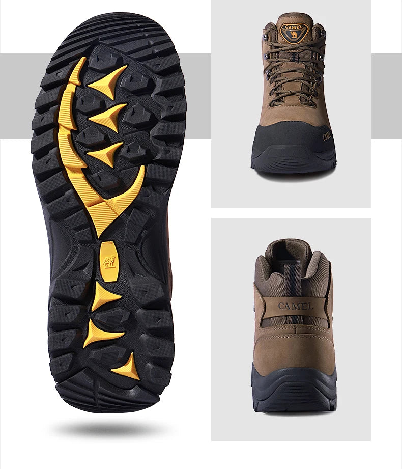 GOLDEN CAMEL Waterproof Hiking Shoes Men and Women Outdoor Anti-Slip Climbing Trekking Shoes for Men 2023 Leather Hiking Boots