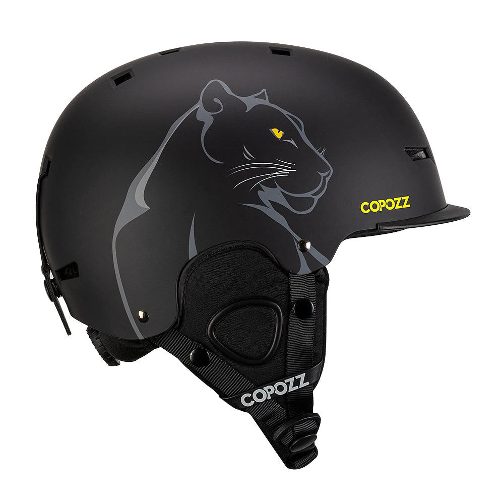 COPOZZ New Ski helmet Cartoons Half-covered Anti-impact Safety Helmet Cycling Ski Snowboard Sports Helmet For Adult and Kids
