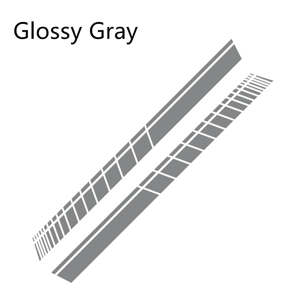 2pcs Car Side Skirt Sticker Long Stripe Auto Vinyl Film Wrap Stickers Tuning Universal Shelter Scratches DIY Car Accessories