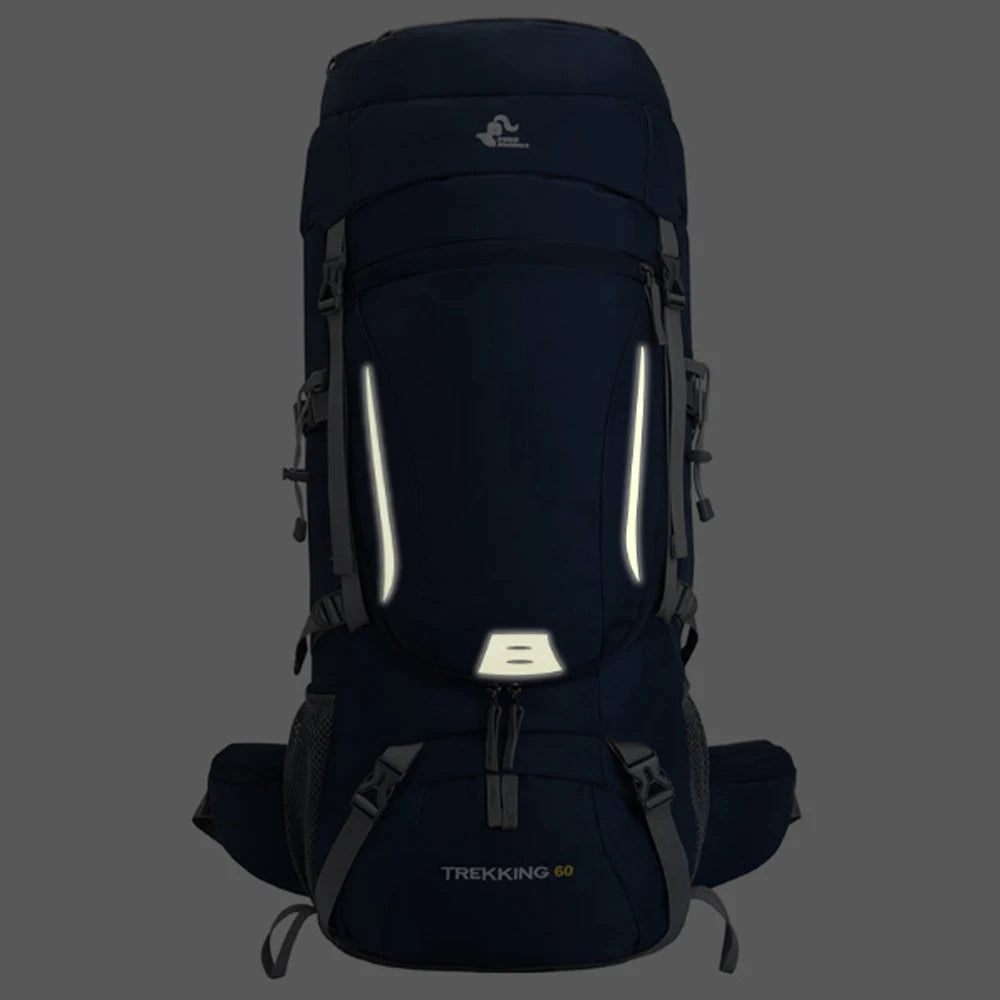 Men's 60L Large Hiking Mountaineering Backpack Climbing Hiking Backpack Camping Backpack Sport Outdoor Rucksack Bag XA108Y
