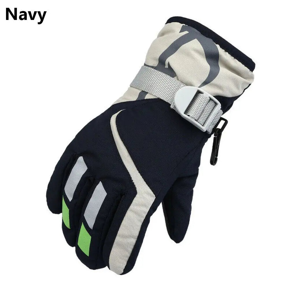 Winter Kids Snowboard Ski Gloves Nylon Non-slip Children Boys Girls Waterproof Cycling Thermal Fleece Warm Snow Gloves