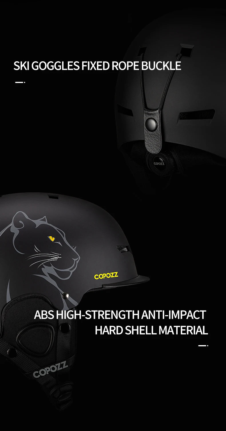 COPOZZ New Ski helmet Cartoons Half-covered Anti-impact Safety Helmet Cycling Ski Snowboard Sports Helmet For Adult and Kids