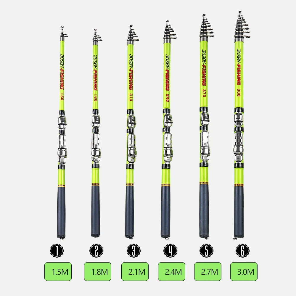 Telescopic Rock Fishing Rod Spinning Fly Carp Feeder Carbon Fiber Pesca 3M 2.7M 2.4M 2.1M 1.8M 1.5M Mini Travel Rod Reel Seat
