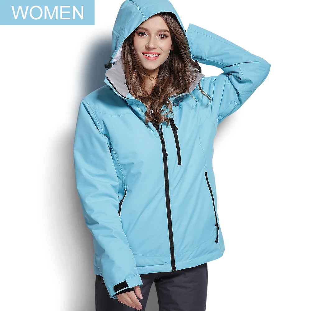 COPOZZ Ski Jacket Women Snowboard Jacket Ski Coat Female Winter Outdoor Warm Waterproof Windproof Breathable Clothes Hooded