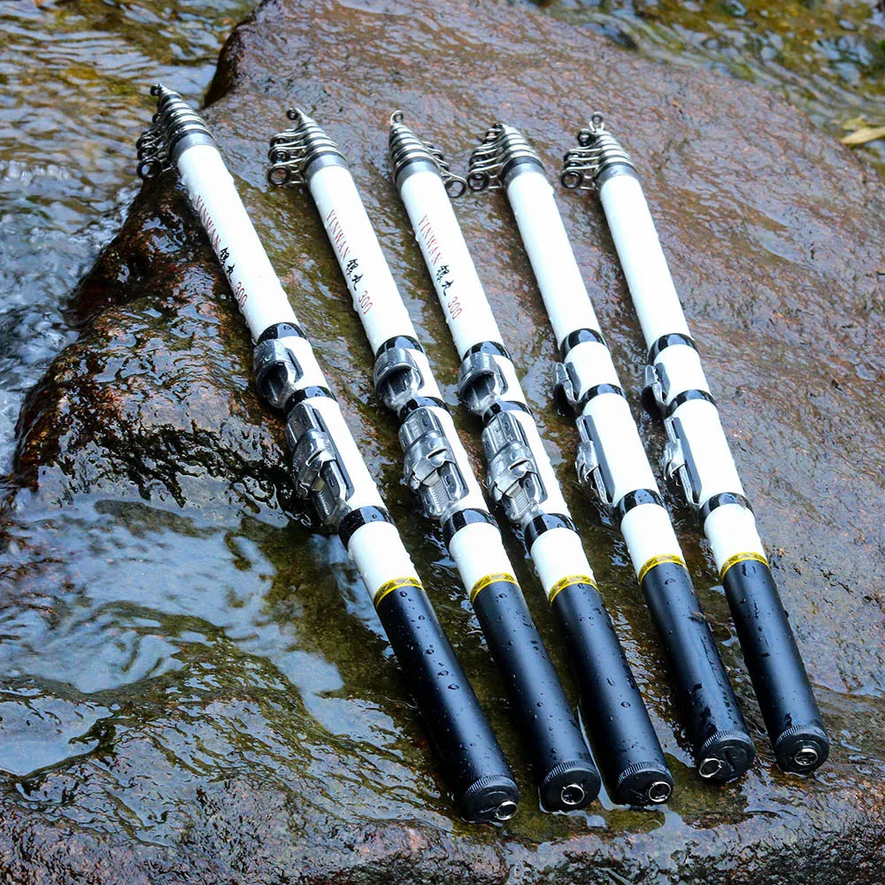 Telescopic Rock Fishing Rod Spinning Fly Carp Feeder Carbon Fiber Pesca 3M 2.7M 2.4M 2.1M 1.8M 1.5M Mini Travel Rod Reel Seat