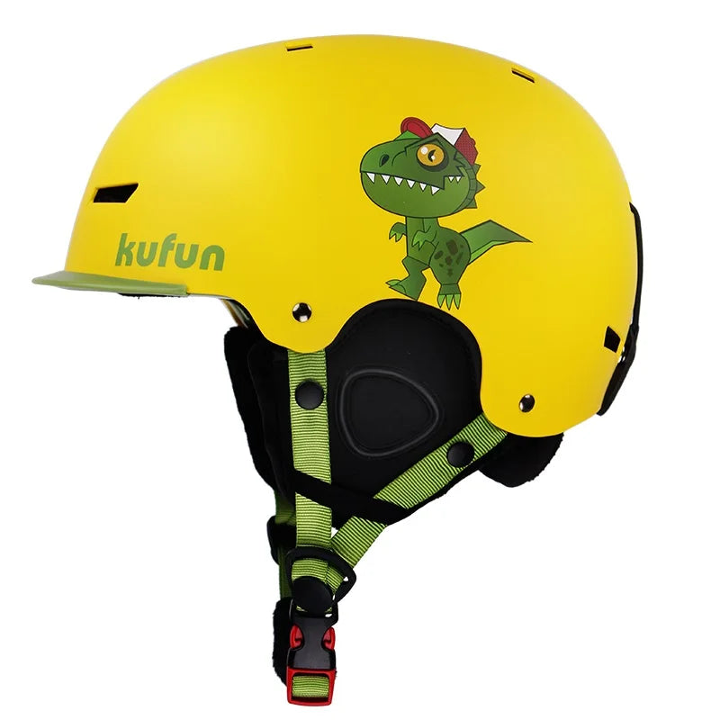 KUFUN Ski Helmet Snow Sports Snowboard Skiing Skateboard Skating Cute Animal Women Men Adult Kids Winter Safety Children