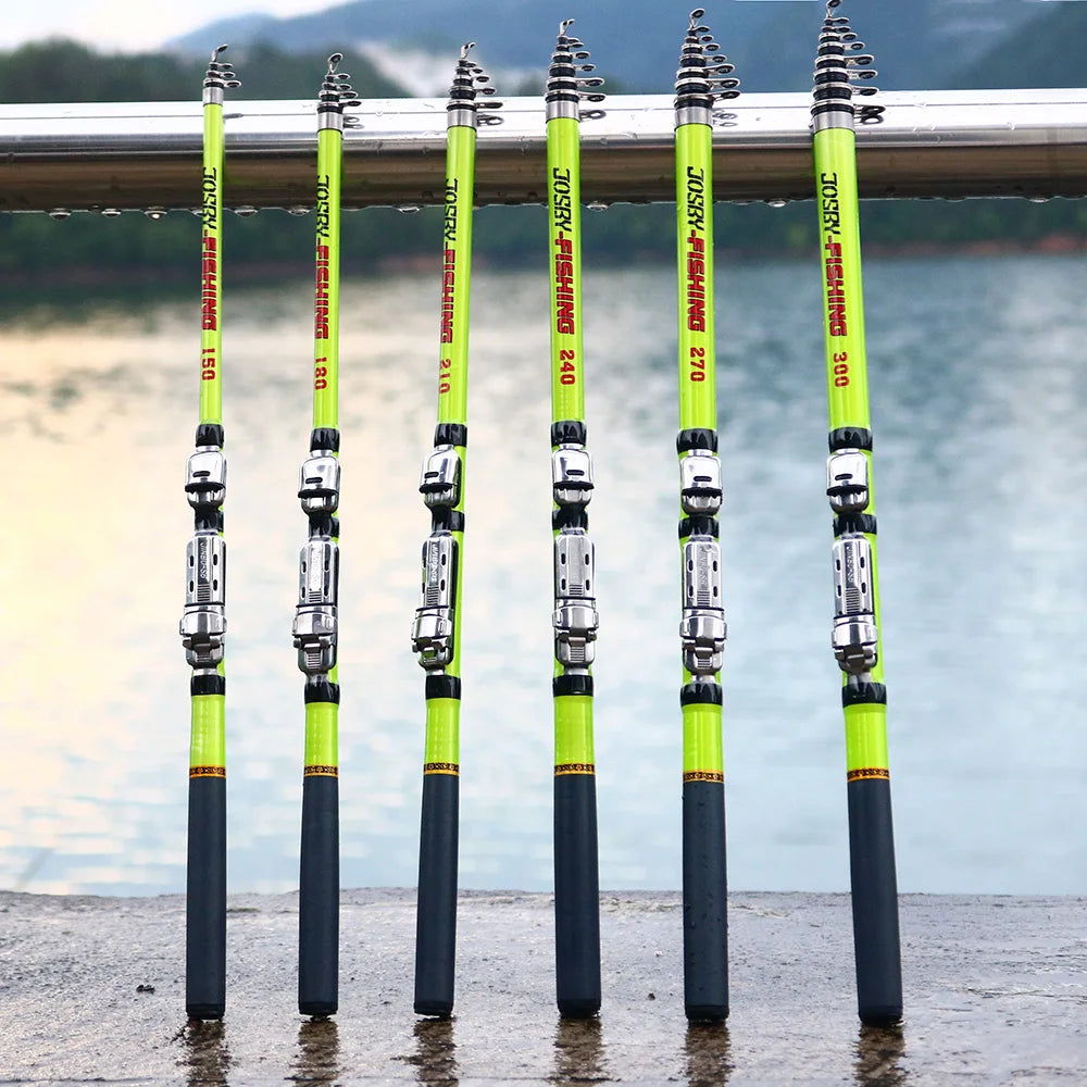 Telescopic Rock Fishing Rod Spinning Fly Carp Feeder Carbon Fiber Pesca 3M 2.7M 2.4M 2.1M 1.8M 1.5M Mini Travel Rod Reel Seat