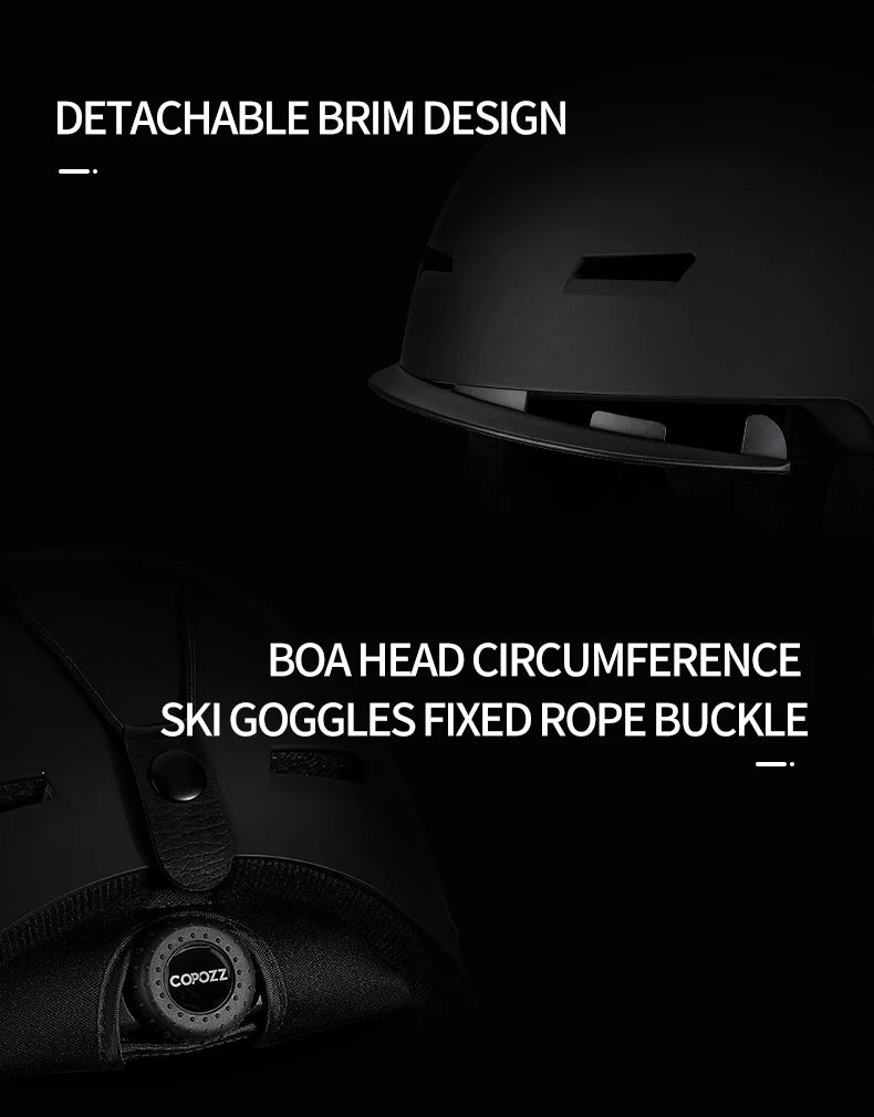 COPOZZ New Ski helmet Cartoons Half-covered Anti-impact Safety Helmet Cycling Ski Snowboard Sports Helmet For Adult and Kids