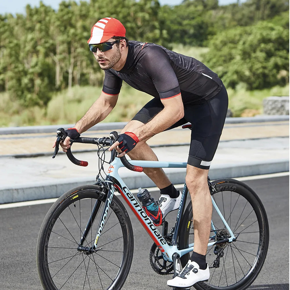 RION Cycling Shorts Men Ciclismo Masculina Bib Shorts Elastic Interface Cushion Long Distance MTB Padded Shorts Tights Slim Fit