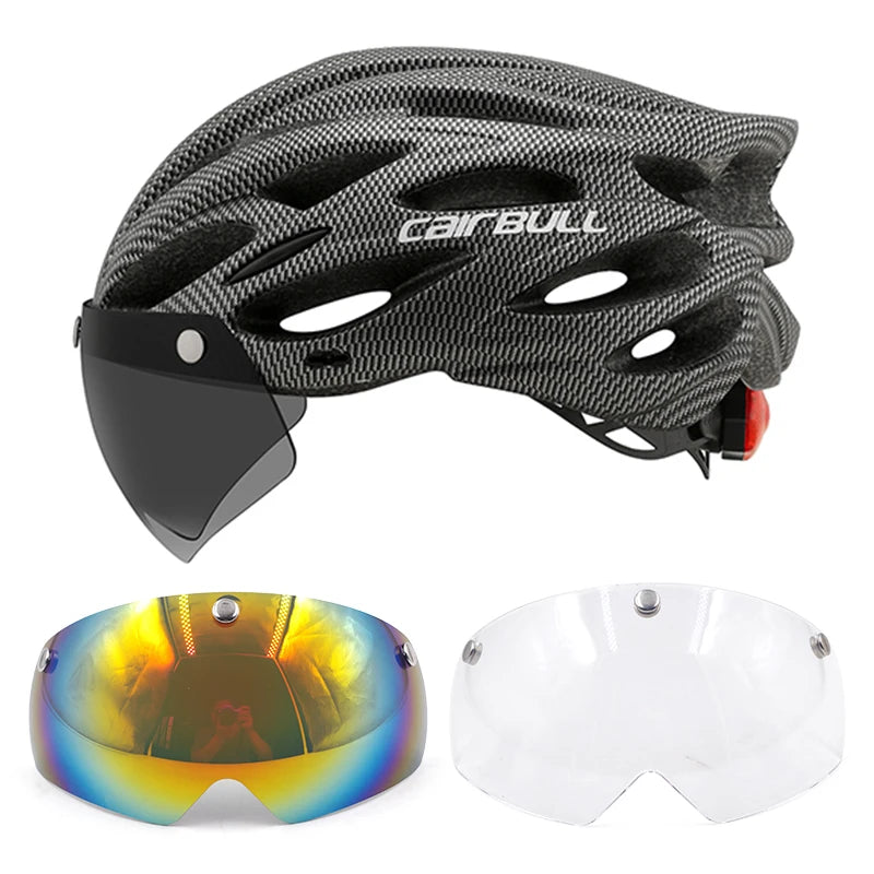 UltraLight Road Mountain Bicycle Led Helmet for Men Women | Visored Bicycle Helmet