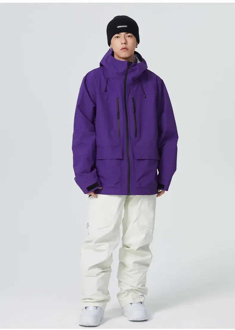 Outdoor Winter Skiing Jacket 2025 Man Snowfield Sport Tops Couple Ski Cold Coat Pro Warm Waterproof Woman Snow Tracksuit Clothes