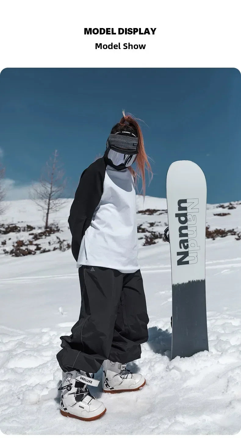 Snowboarding Single Board Waterproof Loose Fit Wear Resistant Professional Double Board Ski Pants Snowboard Pants For Men Women