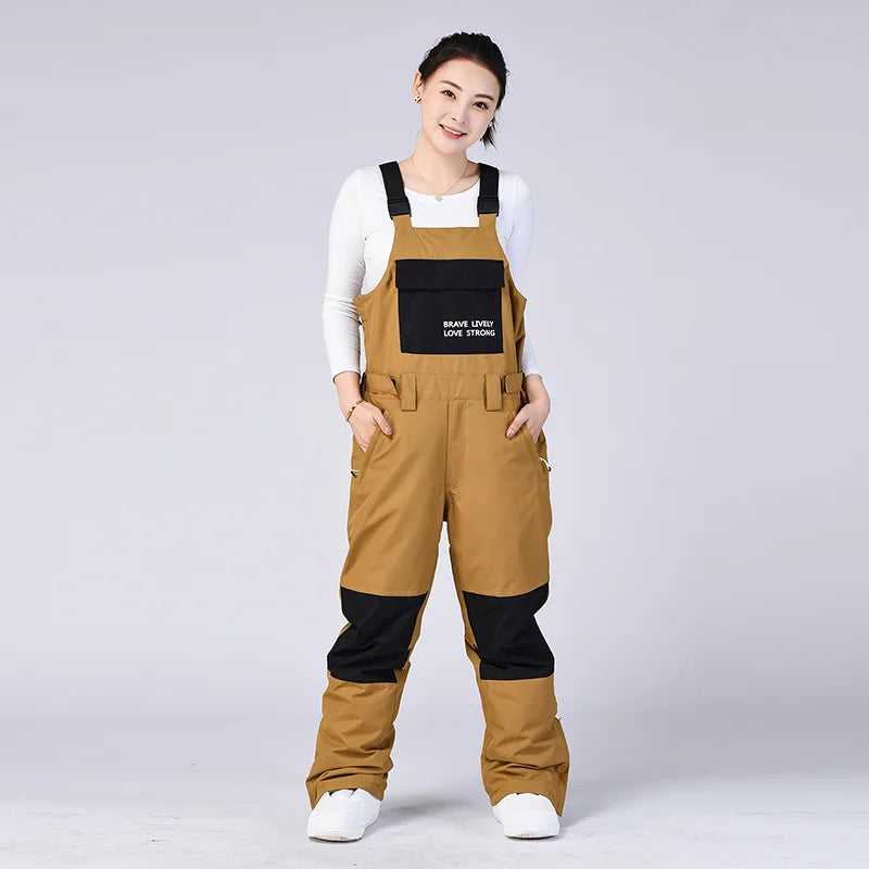 New Men and Women Winter Outdoor Ski Pants Windproof Waterproof Warm Breathable Snowboarding Pants Snow Sports Bibs Pants