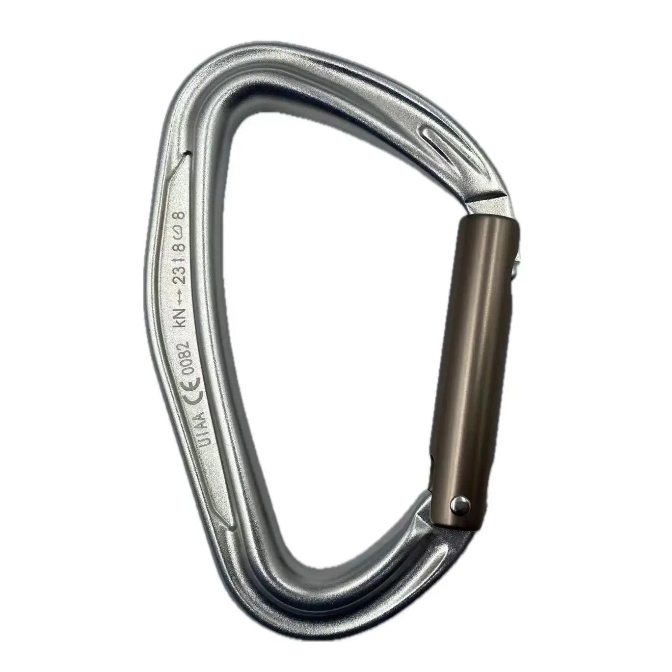 CLIWIZ SGM7118 Curved D- Straight UIAA CE Certified Climbing Carabiner 23kN 7075 Aluminum Carabiner Climbing Safety Snap Hook