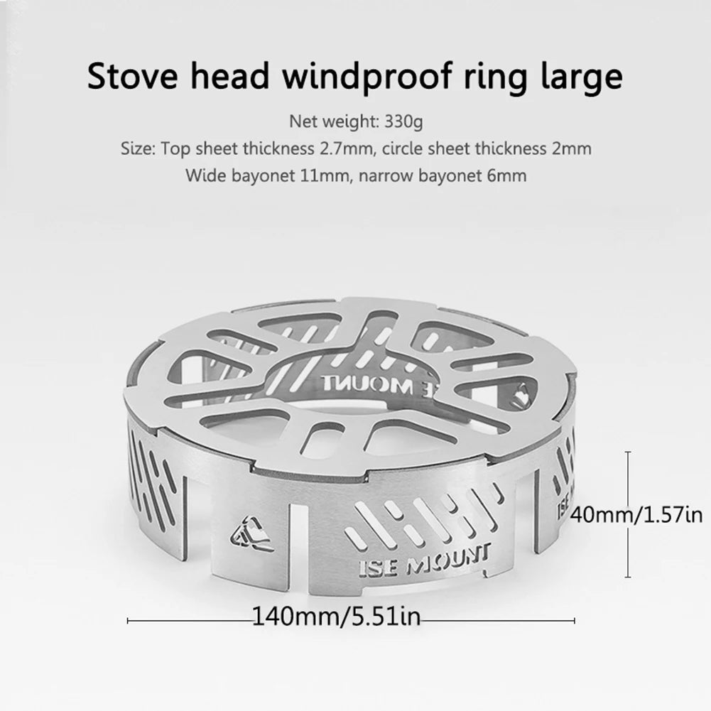 Mini Wind Shield Camping Stoves Windproof Ring S/L Stainless Steel Gas Picnic Cookers Outdoor Wind Deflectors Stove Windshield