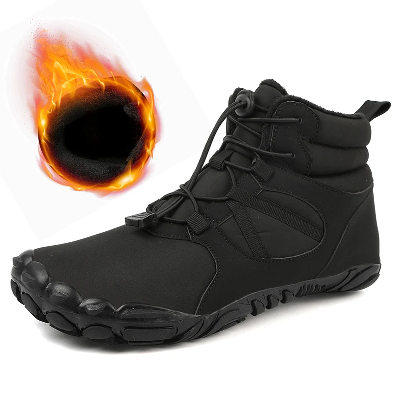 Men Women Waterproof Winter Boots Snow Barefoot Casual Shoes Outdoor Warm Work Shoes Ankle Shoes for Trekking Climbing Hiking