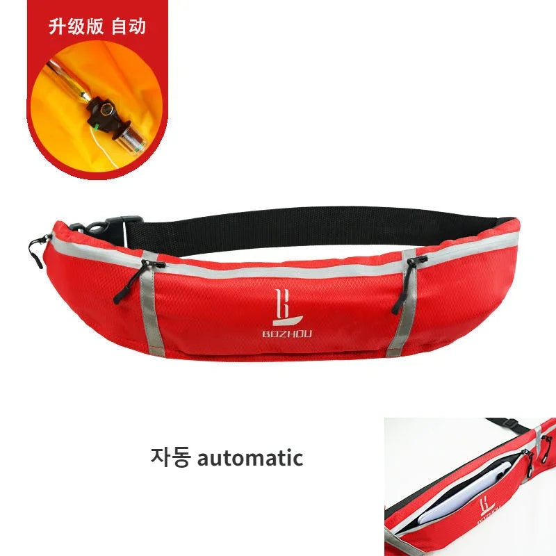 Adult Portable Professional Fishing Vest Manual Automatic Inflatable Fishing Life Jacket Large Buoyancy Life Waist Belt