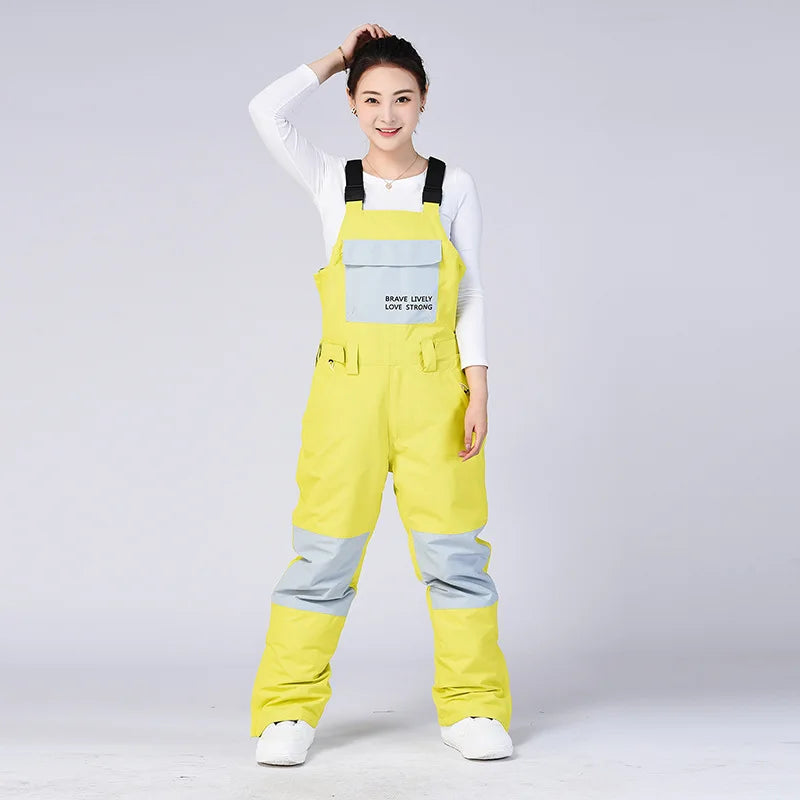 New Men and Women Winter Outdoor Ski Pants Windproof Waterproof Warm Breathable Snowboarding Pants Snow Sports Bibs Pants