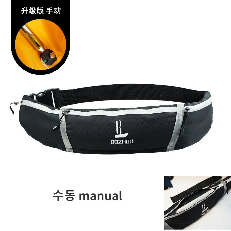 Adult Portable Professional Fishing Vest Manual Automatic Inflatable Fishing Life Jacket Large Buoyancy Life Waist Belt