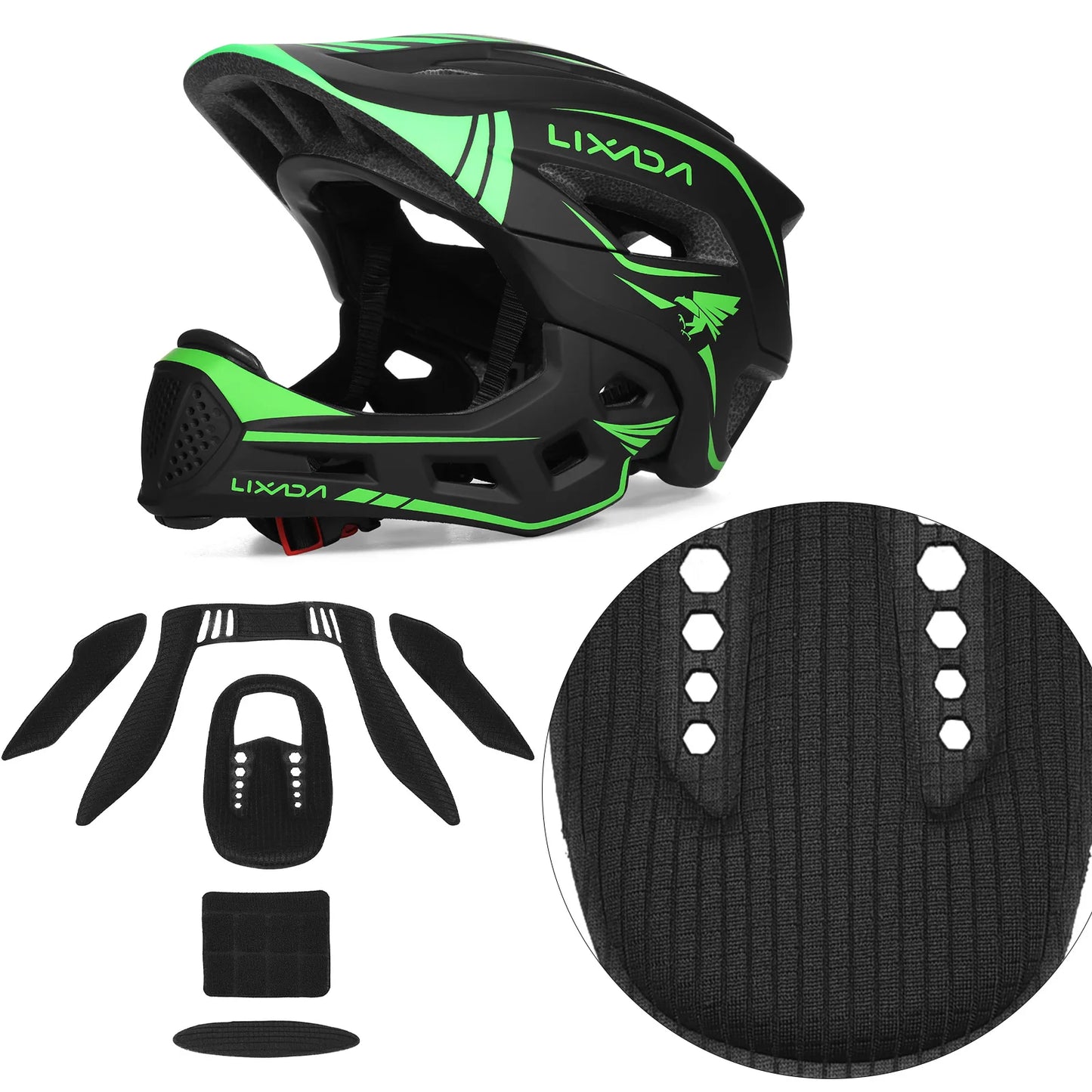 Kids Detachable Full Face Helmet Children Sports Safety Helmet for Cycling Skateboarding Roller Skating