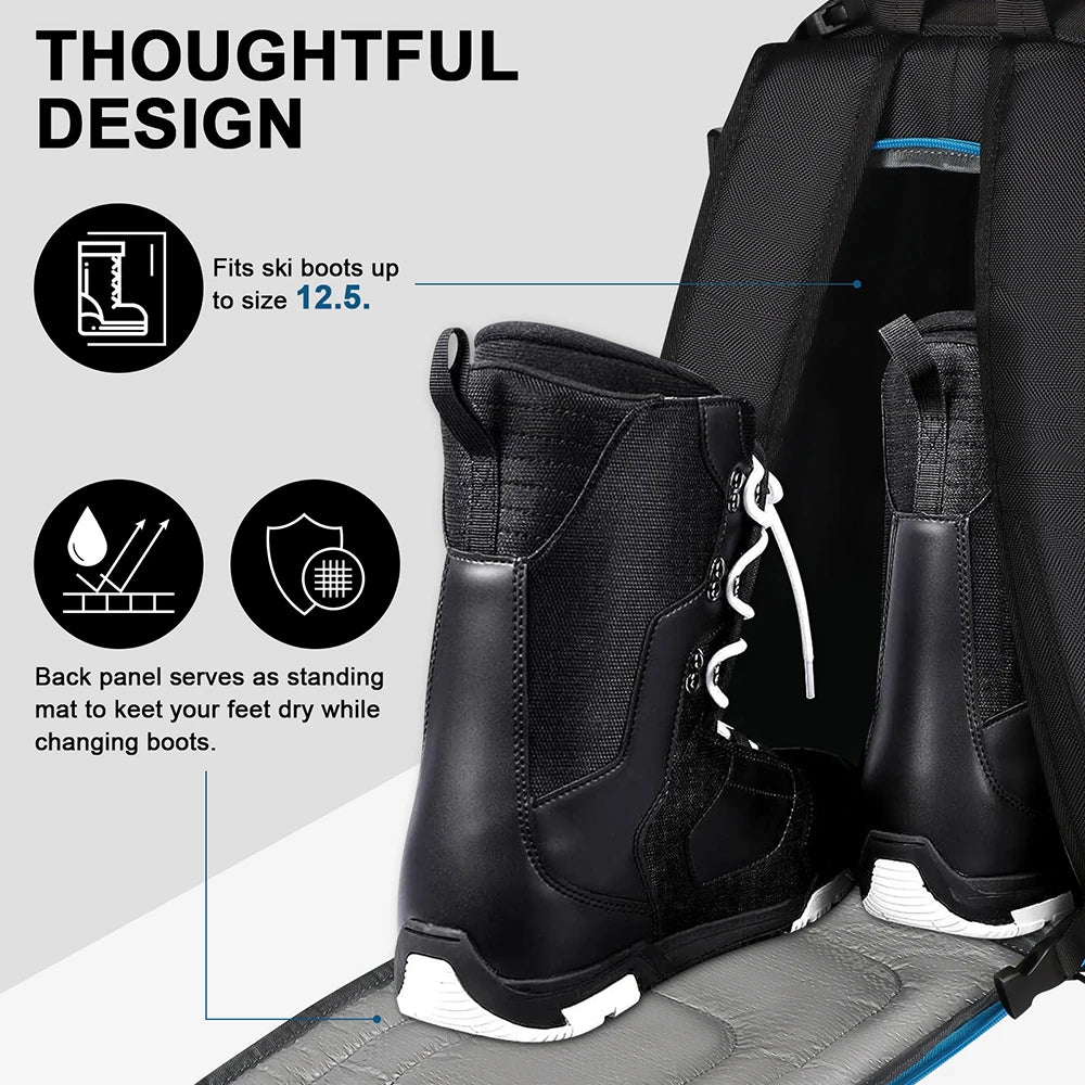 Ski Backpack Large Capacity Storage Bag Waterproof Outdoor Sports Supplies for Goggles Jacket Skis Snowboard Accessories Gloves