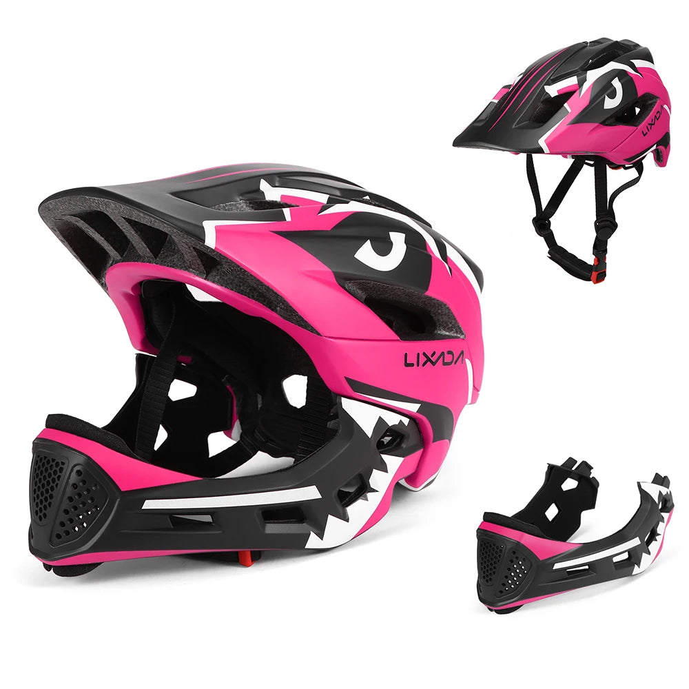 Kids Detachable Full Face Helmet Children Sports Safety Helmet for Cycling Skateboarding Roller Skating