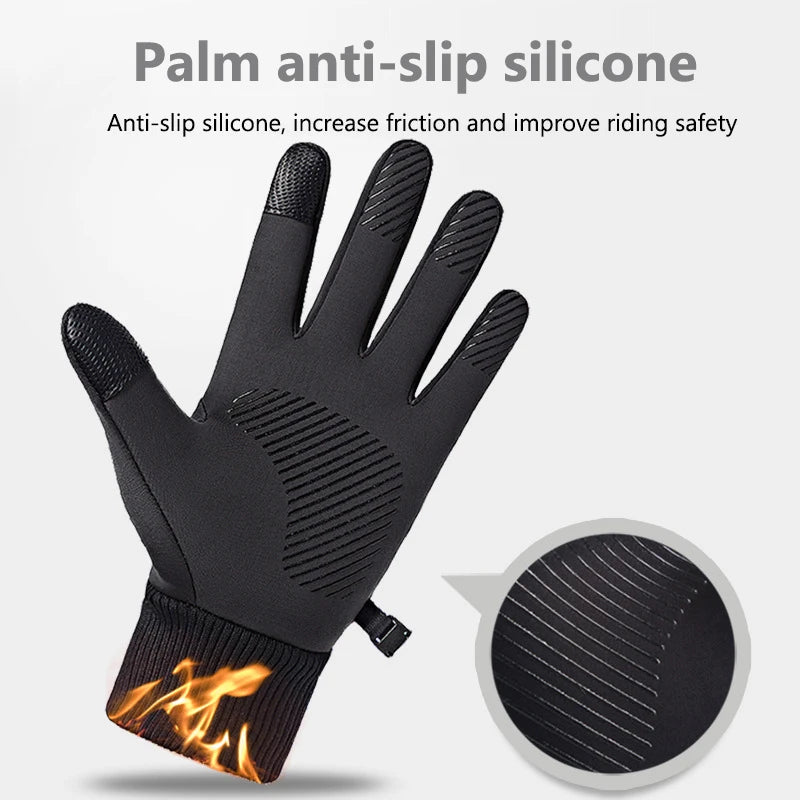 Winter Waterproof Touchscreen Gloves for Men Women Windproof Non-Slip Warm Cycling Motorcycle Ski Driving Sports Fishing Gloves