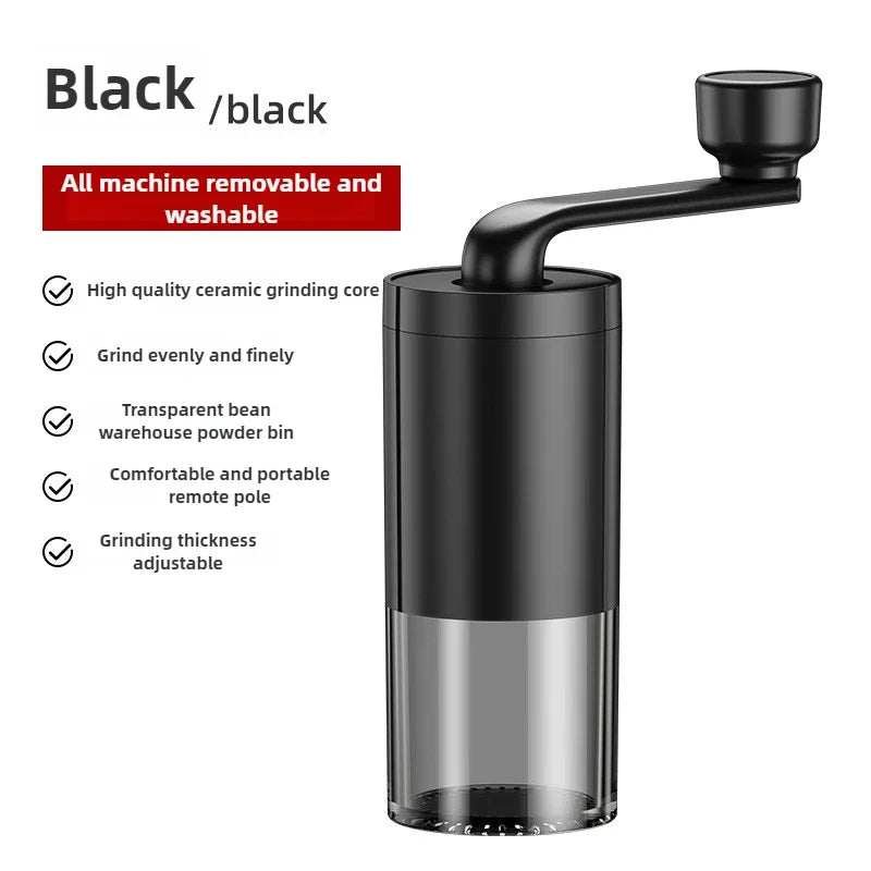 2025 New Hand Cranked Coffee Grinder Portable Adjustable Grinder Home Outdoors Travel Hand Crank Coffee Utensil