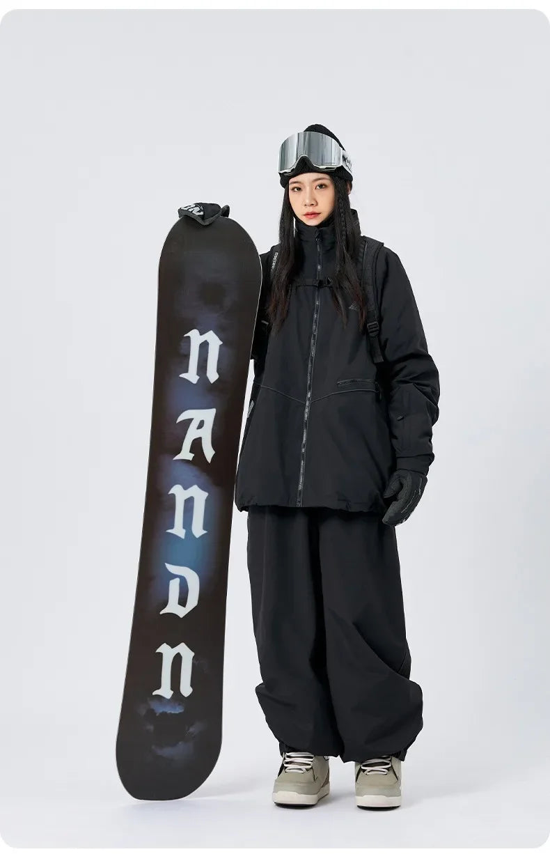 Southern Potato Ski Pants Women's Single Board Waterproof Ski Outerwear Loose Fit Men's Casual Pants For Outdoor Activities