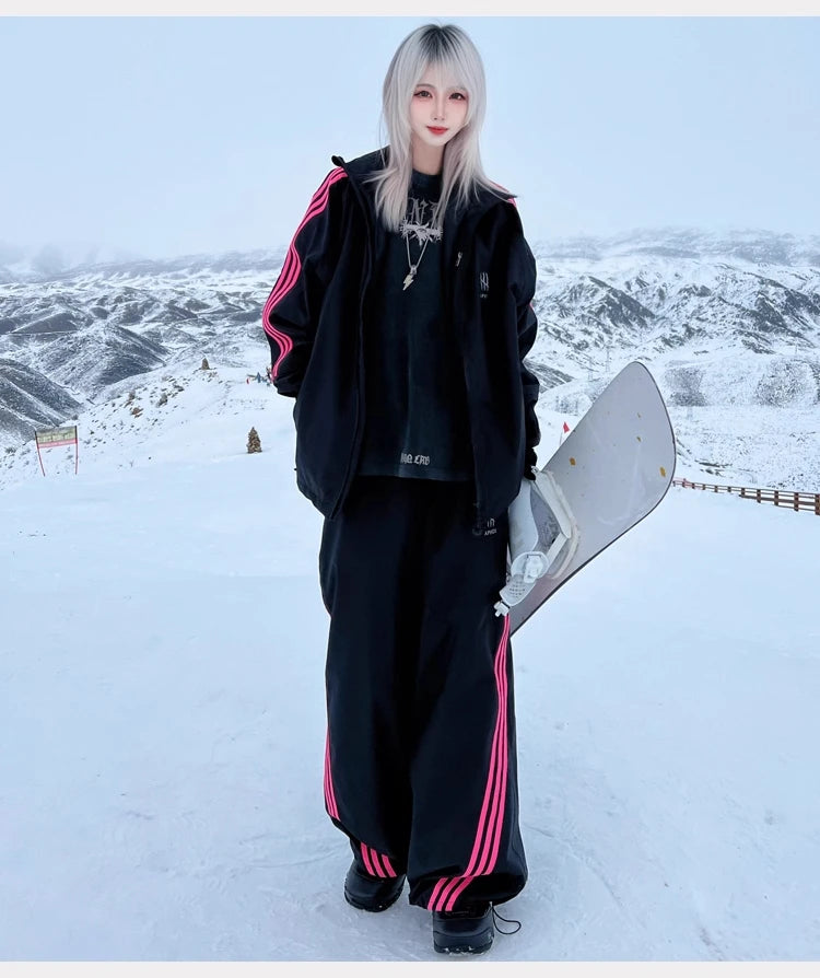 APVCX 2025 Unisex 3L Hard Shell Ski Pants Fully Taped Seam Waterproof & Windproof Unisex Snowboard & Ski Pants for Men Women