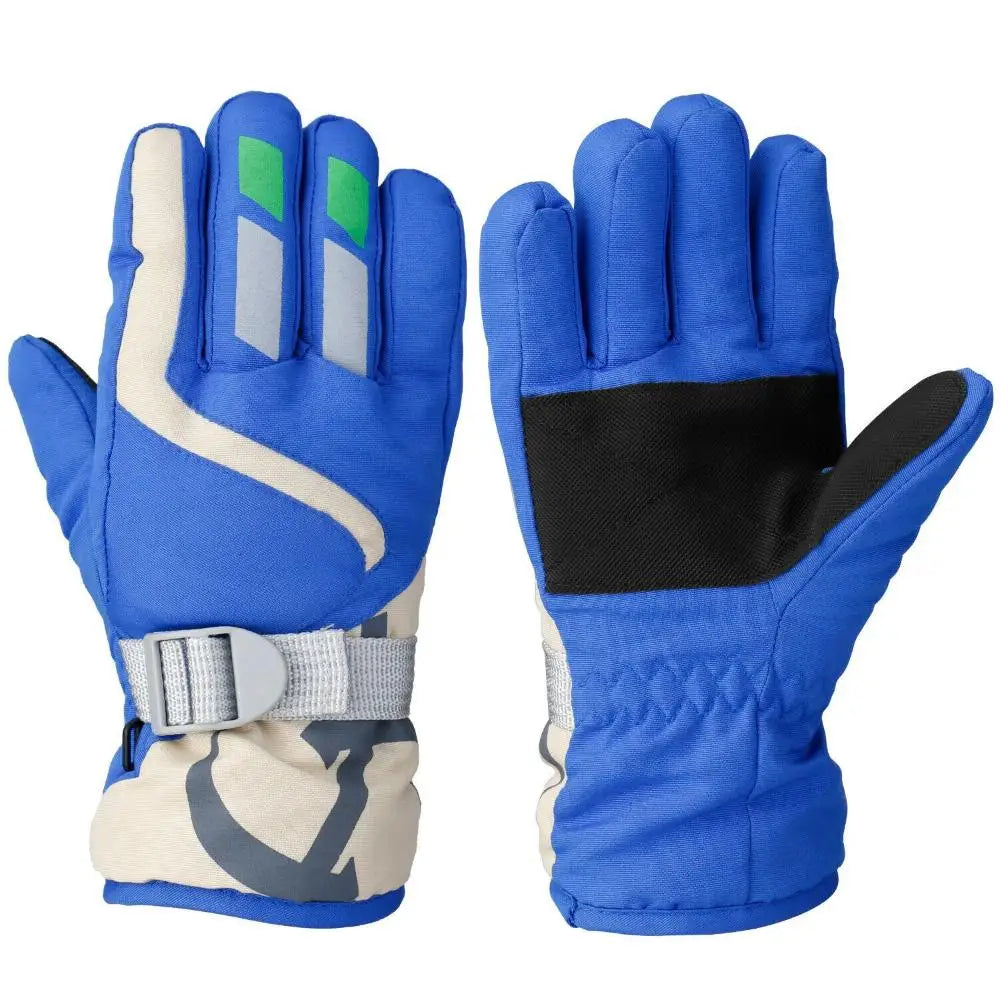 Winter Kids Snowboard Ski Gloves Nylon Non-slip Children Boys Girls Waterproof Cycling Thermal Fleece Warm Snow Gloves