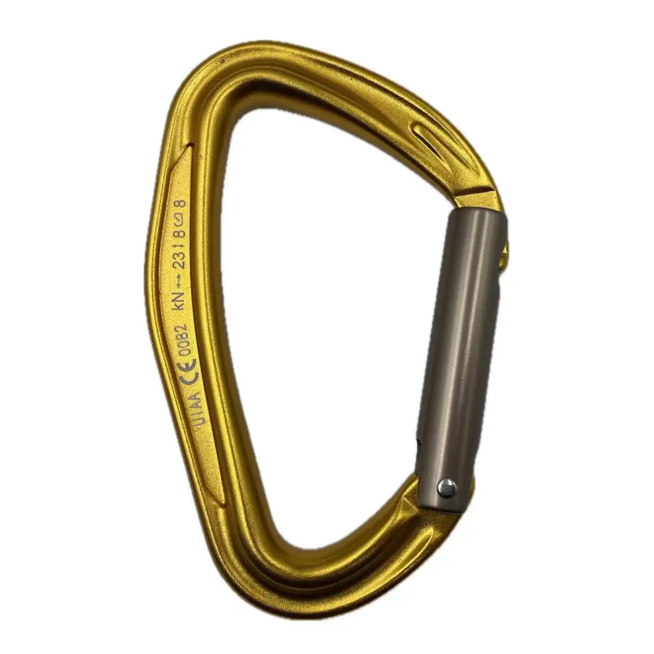 CLIWIZ SGM7118 Curved D- Straight UIAA CE Certified Climbing Carabiner 23kN 7075 Aluminum Carabiner Climbing Safety Snap Hook