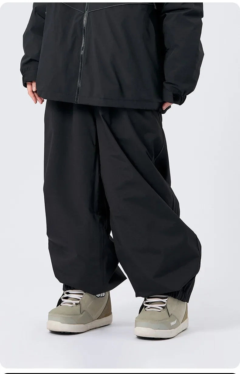 Southern Potato Ski Pants Women's Single Board Waterproof Ski Outerwear Loose Fit Men's Casual Pants For Outdoor Activities
