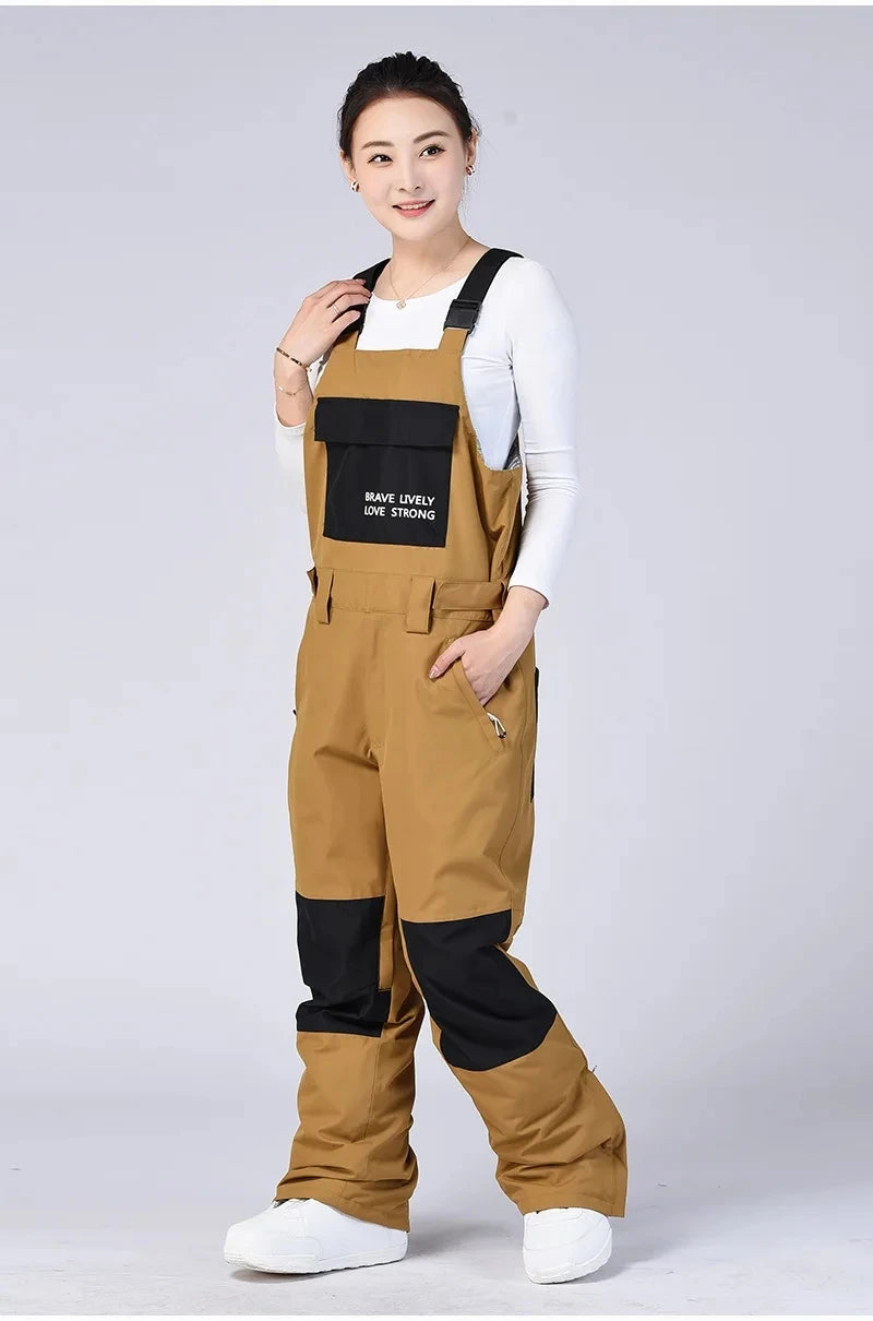 New Men and Women Winter Outdoor Ski Pants Windproof Waterproof Warm Breathable Snowboarding Pants Snow Sports Bibs Pants
