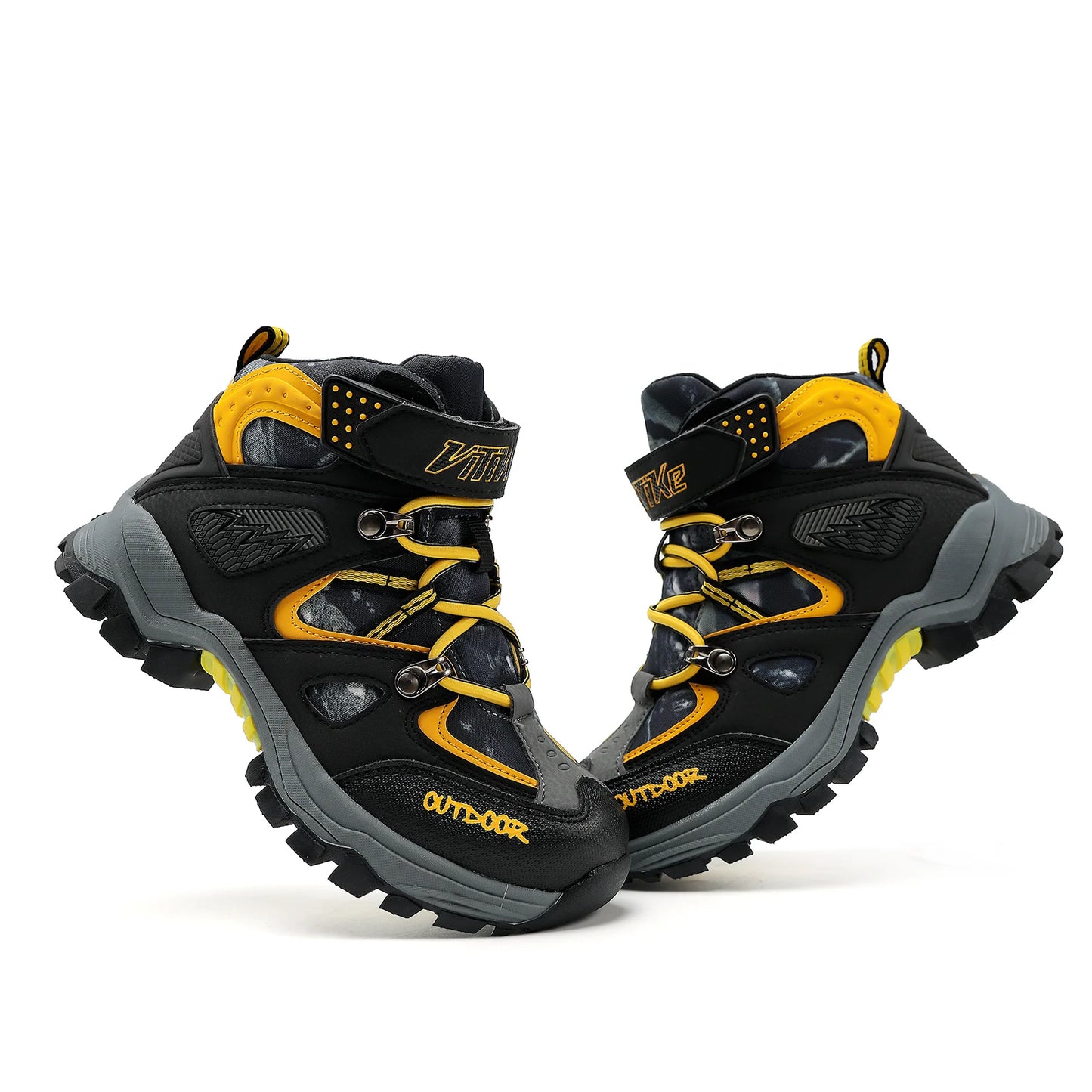 Kids Hiking Boots Boys Girls Outdoor Walking Climbing Sneaker Comfortable Snow Shoes Hiker Boot Antiskid Steel Buckle Sole
