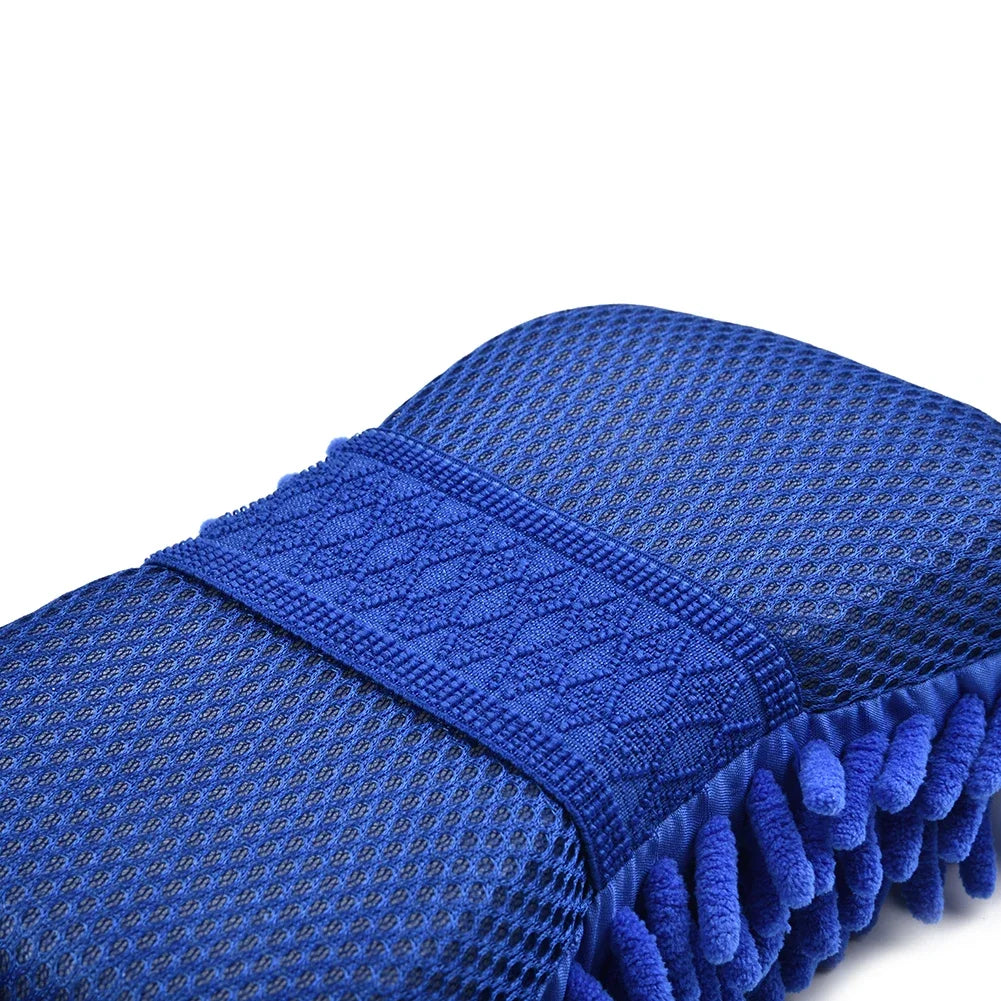 1pc Car Wash Glove Microfiber Chenille Car Wash Sponge Care Washing Detailing Brush Pad Multifunction Cleaning Tool