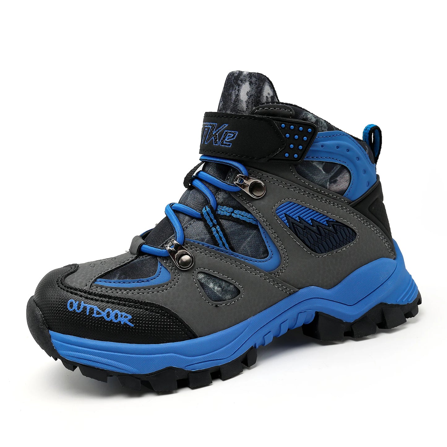 Kids Hiking Boots Boys Girls Outdoor Walking Climbing Sneaker Comfortable Snow Shoes Hiker Boot Antiskid Steel Buckle Sole