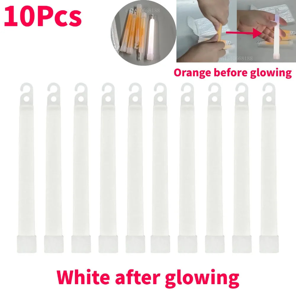 6 Inch Survival Kit Military Glow Light Sticks Walking and Hiking Camping SOS Gear Outdoor Military Equipment Camping Supplies