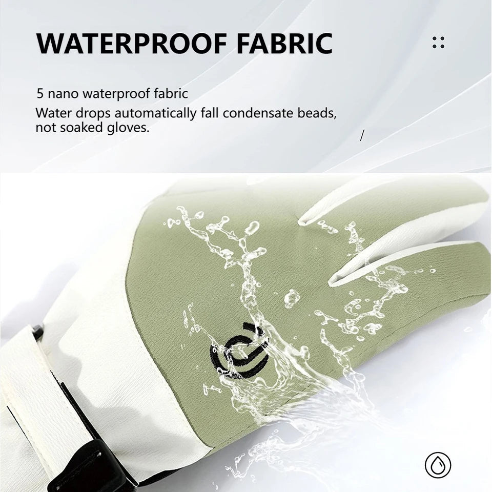KoKossi Winter Non-slip Touch Screen Waterproof Snowboard Ski Gloves Thickened Windproof Cycling Fleece Warm Riding Gloves