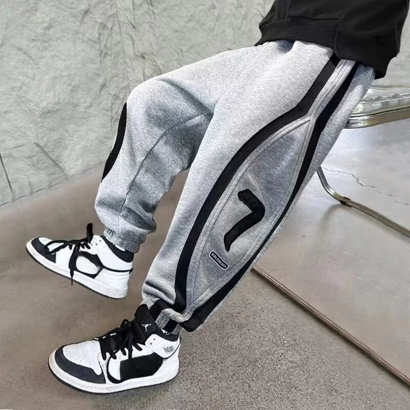 New Boy Cargo Pants Children Casual Cotton Sweatpants Three-dimensional High Visibility High Street Sports Pants Kids Clothes