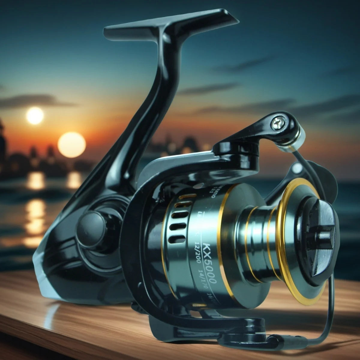 Professional Spinning Reel Ultra Light 1000~7000 5.2:1 Gear Ratio CNC Metal Spool Spinning Fishing Reel For Freshwater Saltwater