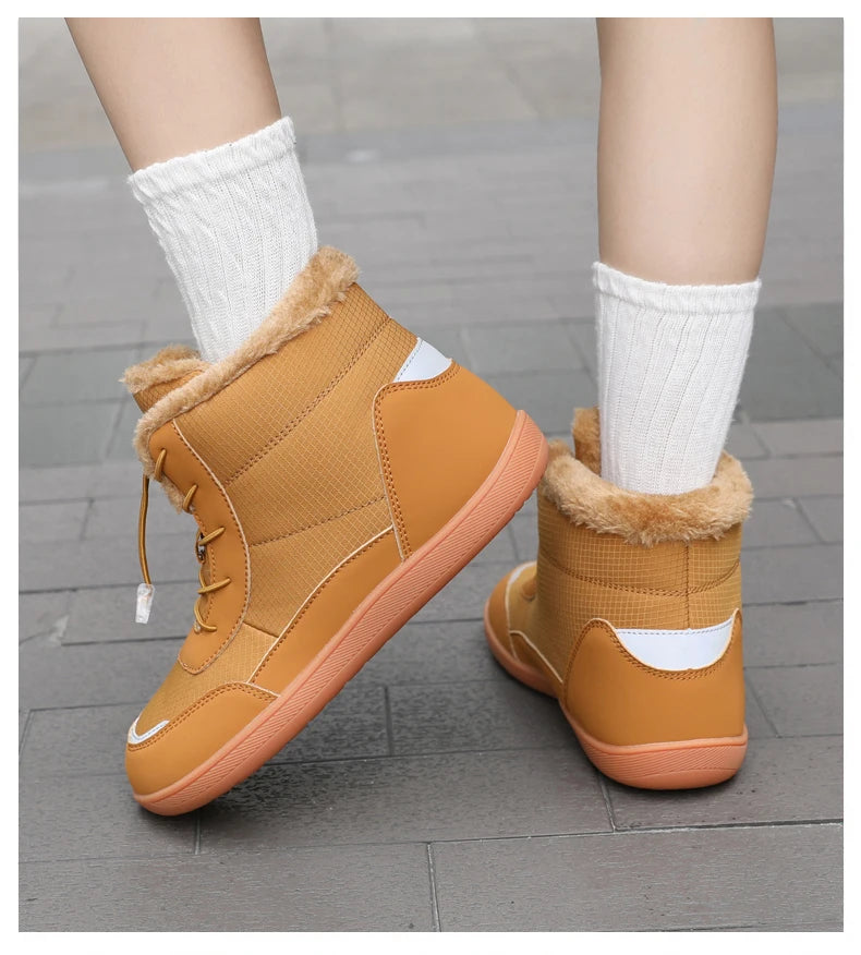 Clearance_2024 women's barefoot snow boots warm snow boots outdoor hiking shoes winter fur ankle boots women's boot Barefoot Ank