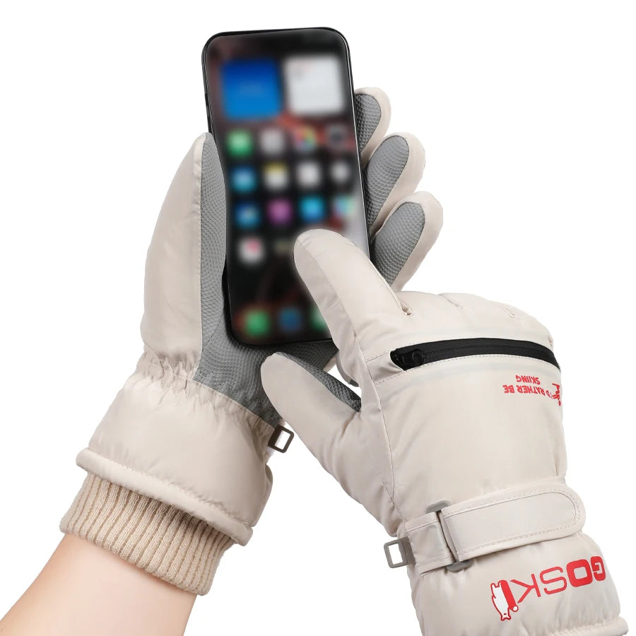 2025 Ski Gloves Warm, Waterproof, Thickened Finger Gloves Winter Ski Board Snow Gloves Men's and Women's Accessories