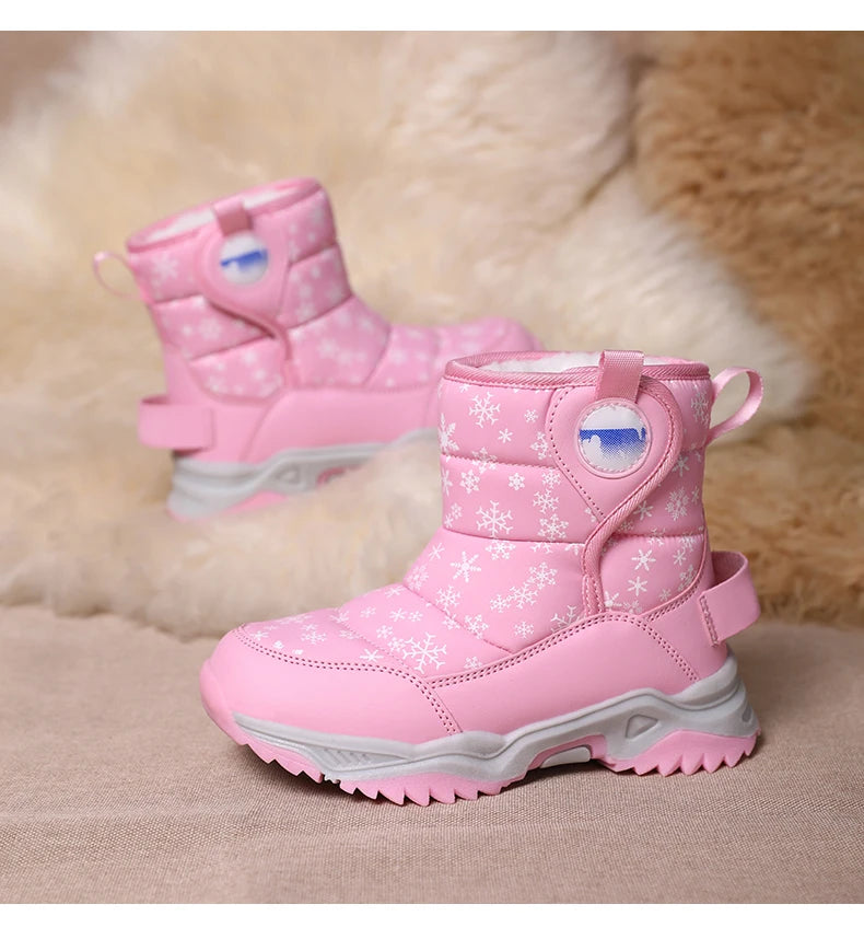 Hot Sell Girls Boots Children Snow Boots For Boys Fashion Sneakers Winter Kids Warm Snow Boots Sport Fashion Leather Shoes
