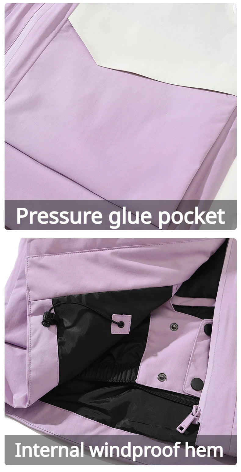 Woman Waterproof Skiing Jackets 2025 New Snowboard Coats Outdoor Sport Male Ski Jacket Men Warm Snowmobile Hooded Zipper Clothes