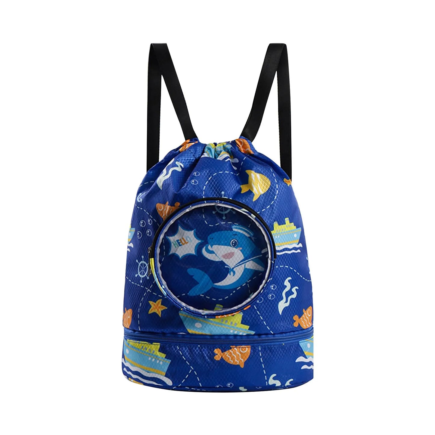 Swimming Wet Dry Bag Waterproof Kids Backpack Portable Oxford Cloth Separation Children Pouch Clothes Holder Pink S