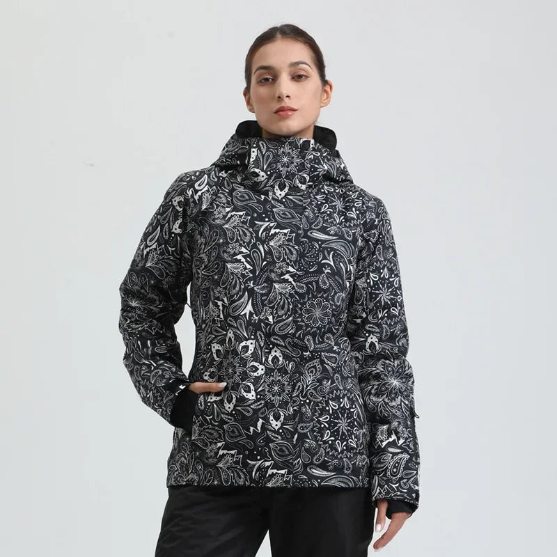 Skiing Hoodie Jacket Outdoor Warm Ski Coats Windproof Waterproof Ski Tops Women Sports Snowboard Jacket Winter New Snow Clothing